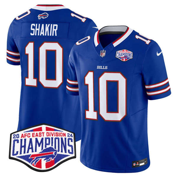 Buffalo Bills #10 Khalil Shakir Royal 2024-25 F.U.S.E. AFC East Division Champions Patch Limited Stitched Jersey - Zenithce