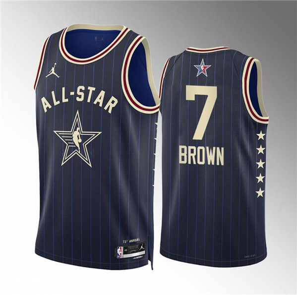 2024 All-Star #7 Jaylen Brown Navy Stitched Jersey - Zenithce