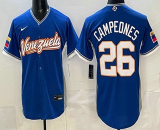 Venezuela #26 Venezuela Blue 2026 World Classic Cool Base Jersey - Zenithce