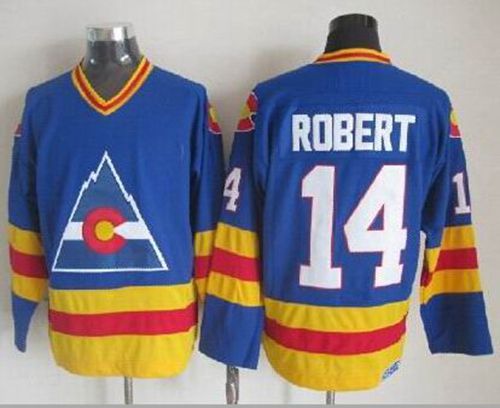 Avalanche #14 Rene Robert Blue CCM Throwback Stitched Jersey - Zenithce