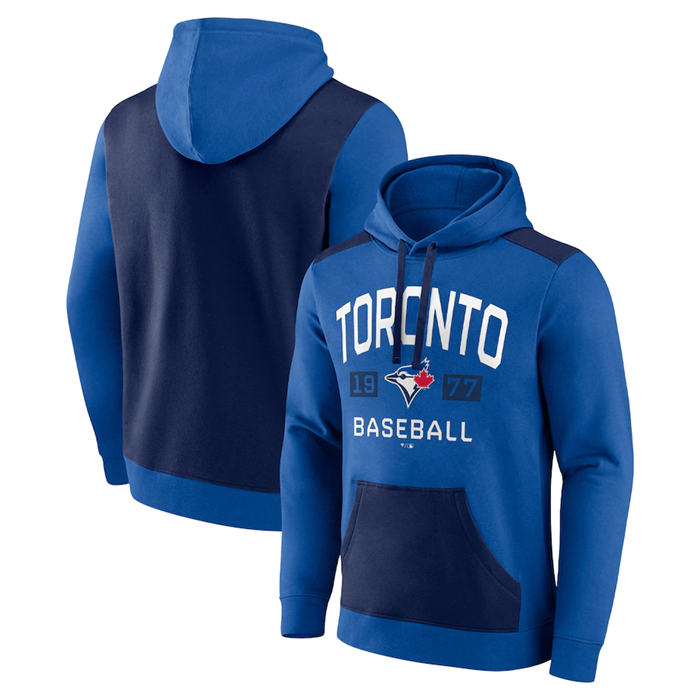 Toronto Blue Jays Royal Navy Chip In Pullover Hoodie - Zenithce