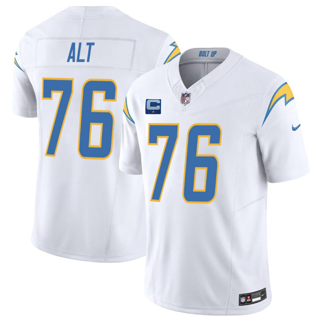 Los Angeles Chargers #76 Joe Alt White 2025 F.U.S.E With 1-Star C Patch Vapor Limited Stitched Jersey - Zenithce