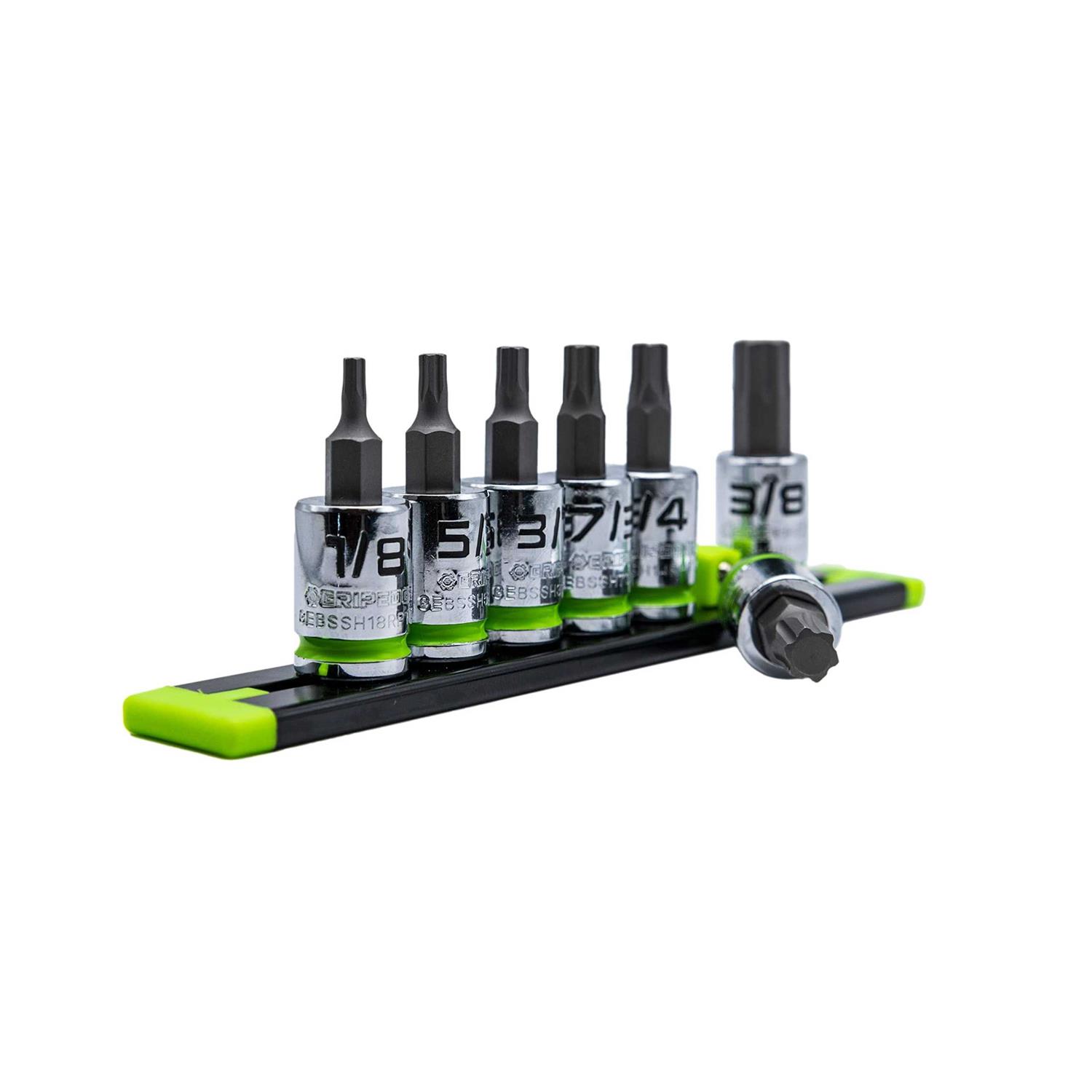 Grip Edge 7-PC 3/8′ Short RPT Hex Driver Set - Zenithce