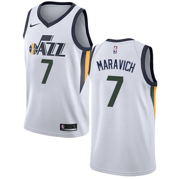 Utah Jazz #7 Pete Maravich Swingman White Association Edition Jersey - Zenithce