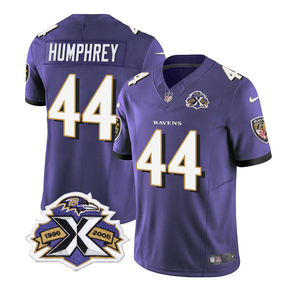 Baltimore Ravens #44 Marlon Humphrey Purple 2023 F.U.S.E With Patch Throwback Vapor Limited Stitched Jersey - Zenithce