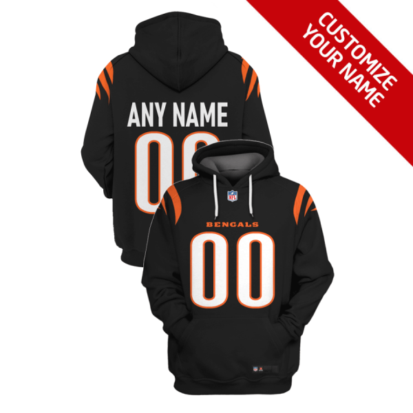 Cincinnati Bengals Active Player Custom 2021 Black Pullover Hoodie - Zenithce