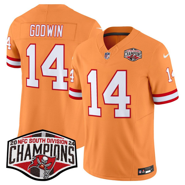 Tampa Bay Buccaneers #14 Chris Godwin Orange 2024 F.U.S.E. NFC South Division Champions Limited Stitched Jersey - Zenithce