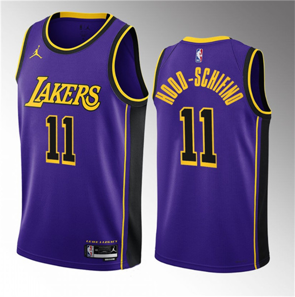 Los Angeles Lakers #11 Jalen Hood-Schifino Purple 2023 Draft Statement Edition Stitched Jersey - Zenithce
