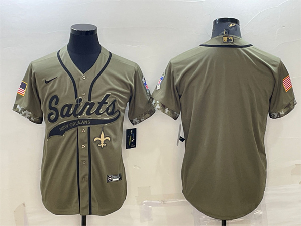 New Orleans Saints Blank Olive 2022 Salute To Service Cool Base Stitched Jersey - Zenithce