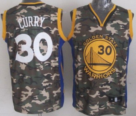 Golden State Warriors #30 Stephen Curry Camo Fashion Jersey - Zenithce
