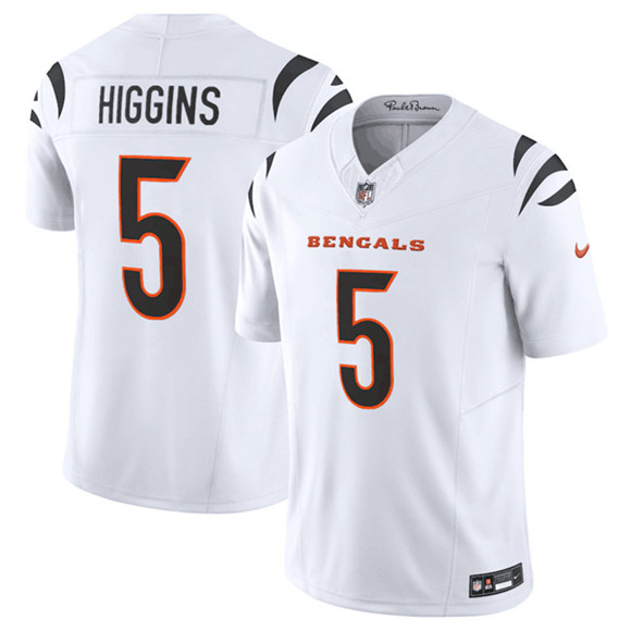 Cincinnati Bengals #5 Tee Higgins White F.U.S.E. Vapor Untouchable Limited Football Stitched Jersey - Zenithce