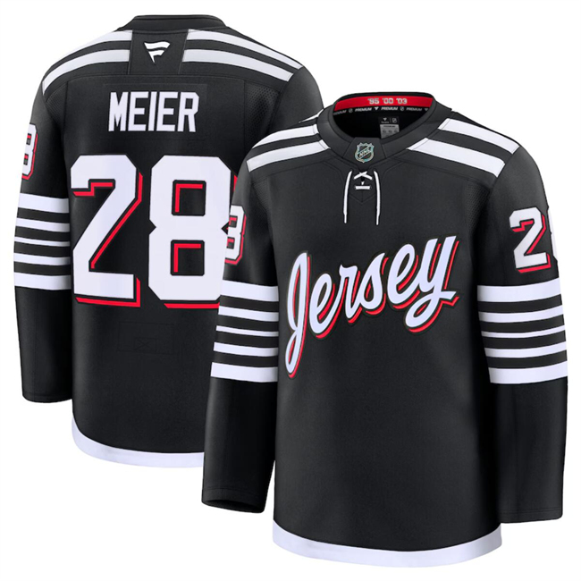 New Jersey Devils #28 Timo Meier Black 2024-25 Alternate Stitched Jersey - Zenithce