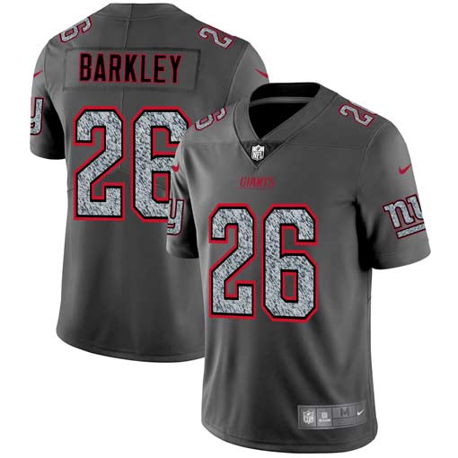 New York Giants #26 Saquon Barkley 2019 Gray Fashion Static Limited Stitched Jersey - Zenithce