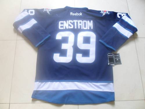 Jets #39 Tobias Enstrom Dark Blue Stitched Jersey - Zenithce