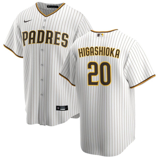 San Diego Padres #20 Kyle Higashioka White Cool Base Stitched Jersey - Zenithce