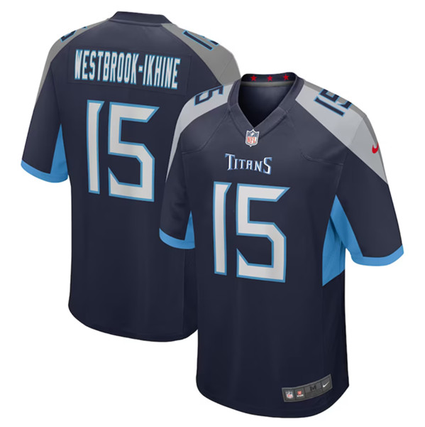 Tennessee Titans #15 Nick Westbrook-Ikhine Navy Stitched Game Jersey - Zenithce