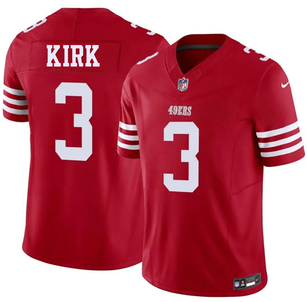 San Francisco 49ers #3 Christian Kirk Red 2026 F.U.S.E. Vapor Untouchable Limited Stitched Jersey - Zenithce