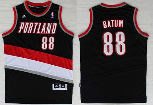 Portland Trail Blazers #88 Nicolas Batum Revolution 30 Swingman Black Jersey - Zenithce