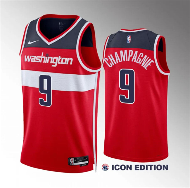 Washington Wizards #9 Justin Champagnie Red Icon Edition Stitched Jersey - Zenithce