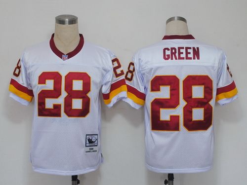 Mitchell And Ness Redskins #28 Darrell Green White Stitched Jersey - Zenithce