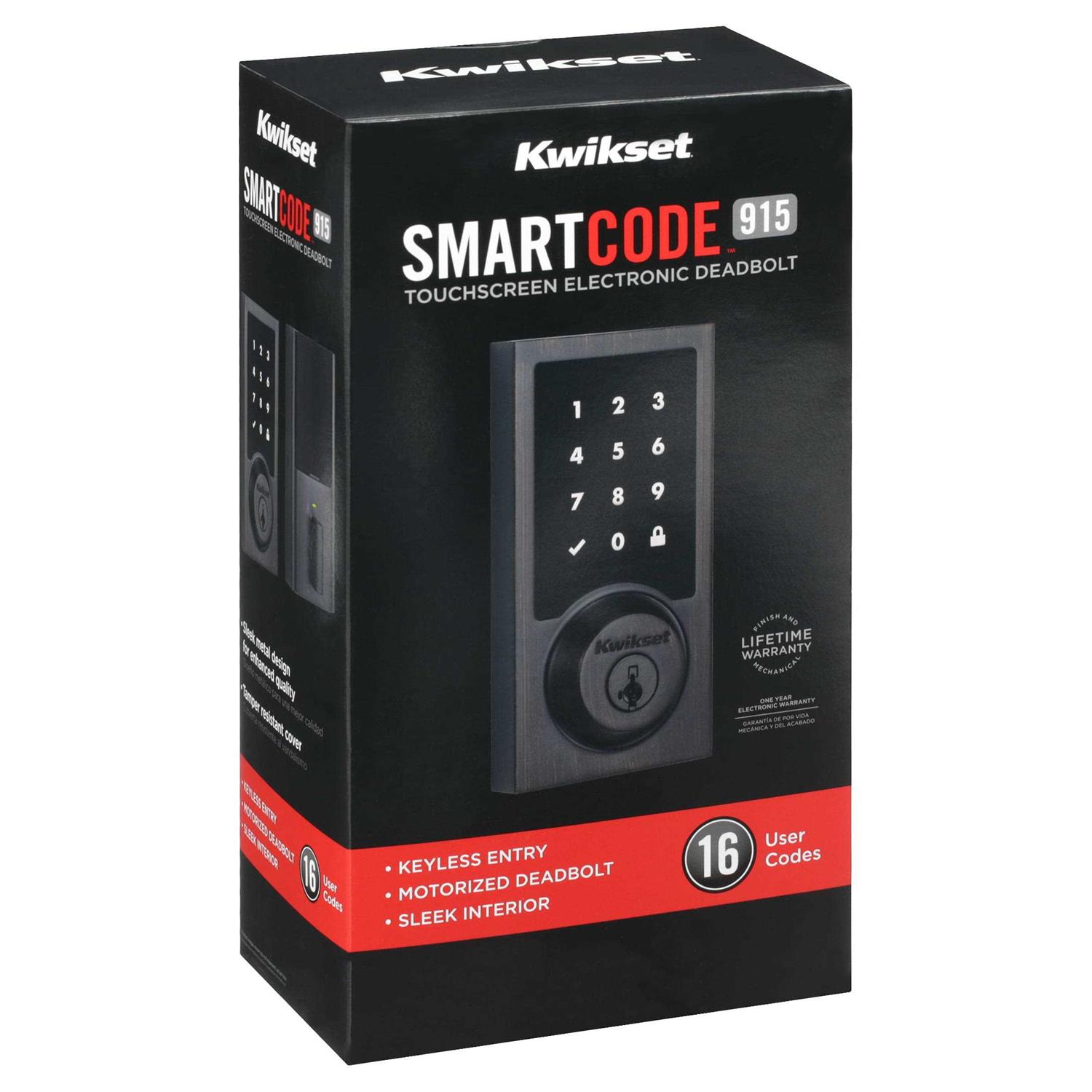 Kwikset SmartCode 915 Touchscreen Electronic Deadbolt - Zenithce
