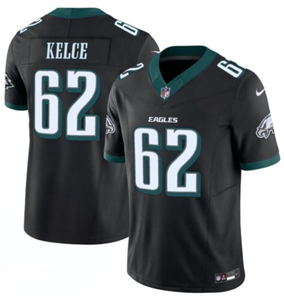 Philadelphia Eagles #62 Jason Kelce Black 2024 F.U.S.E. Vapor Untouchable Limited Football Stitched Jersey - Zenithce