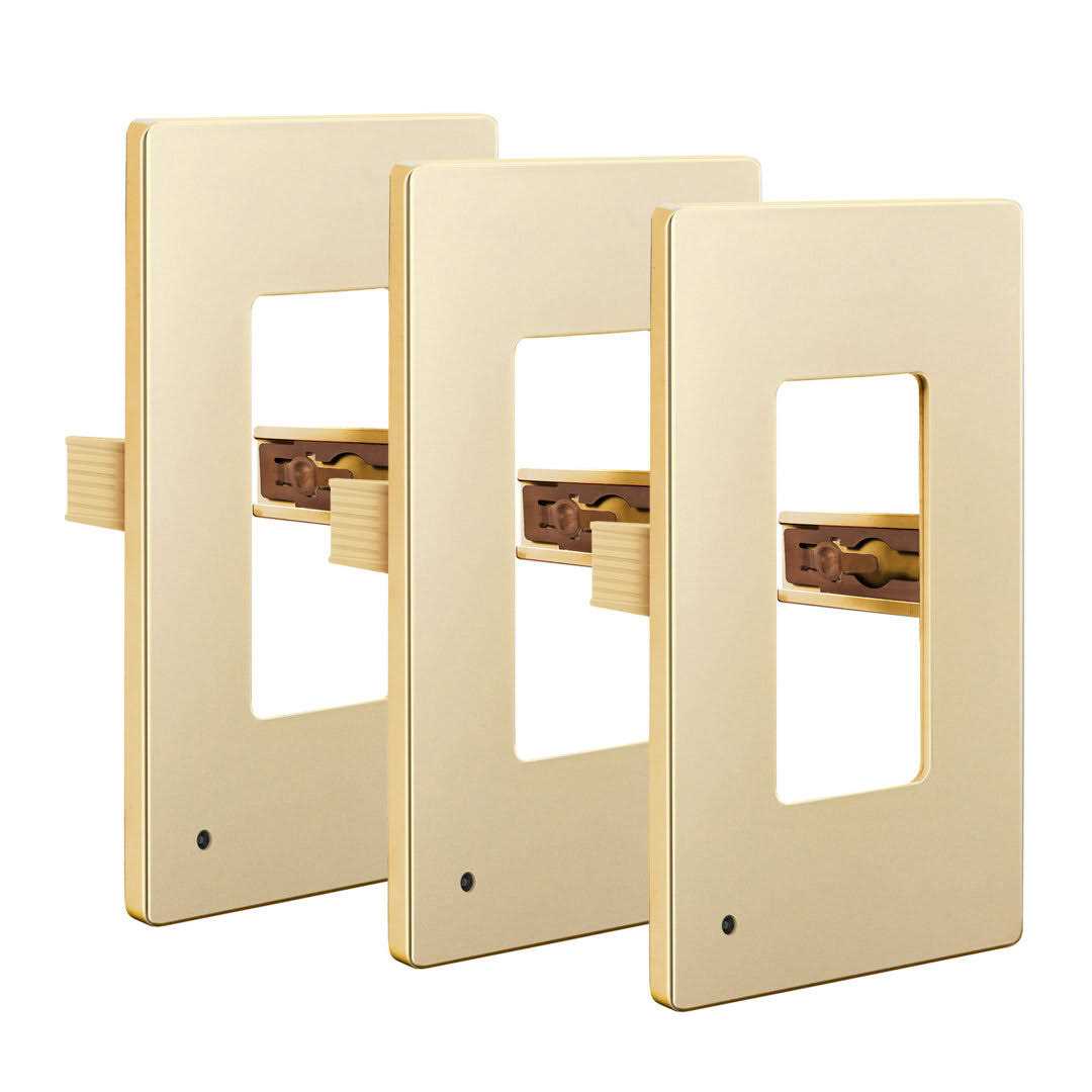 TOPGREENER 1-Gang Decorator/Rocker Outlet Plastic Screwless Midsize Wall Plate with Nightlight - Zenithce