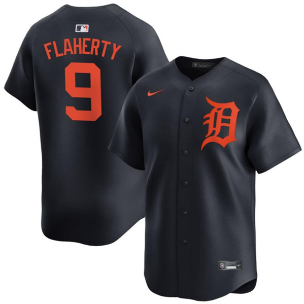 Detroit Tigers #9 Jack Flaherty Black 2024 Alternate Limited Stitched Jersey - Zenithce