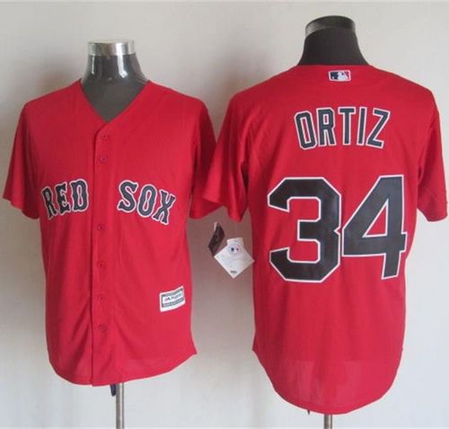 Red Sox #34 David Ortiz Red New Cool Base Stitched Jersey - Zenithce