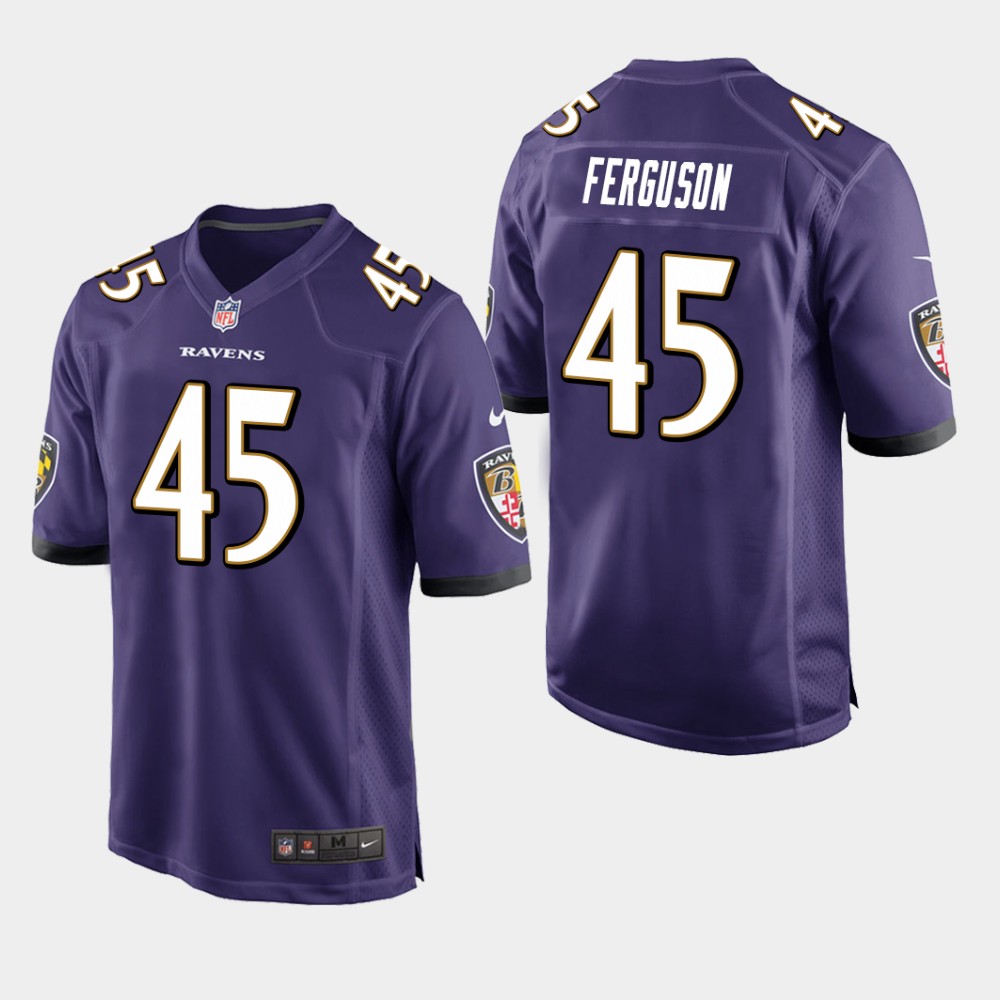 Baltimore Ravens #45 Jaylon Ferguson Purple Jersey - Zenithce