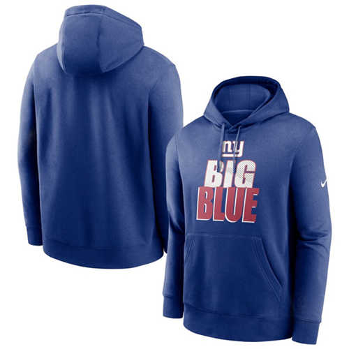 New York Giants Royal Fan Gear Local Club Pullover Hoodie - Zenithce