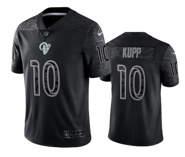 Los Angeles Rams #10 Cooper Kupp Black Reflective Limited Stitched Football Jersey - Zenithce