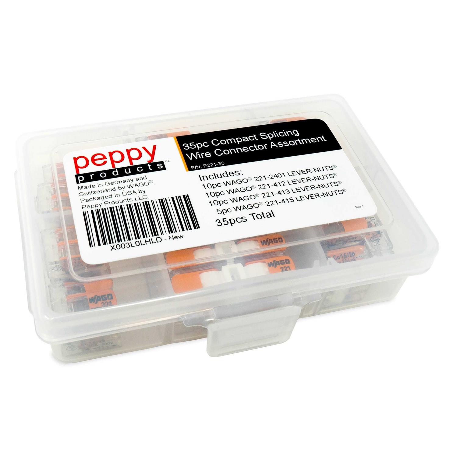 Wago 221 Lever-nuts 175pc Wire Connector Assortment Pack - Zenithce