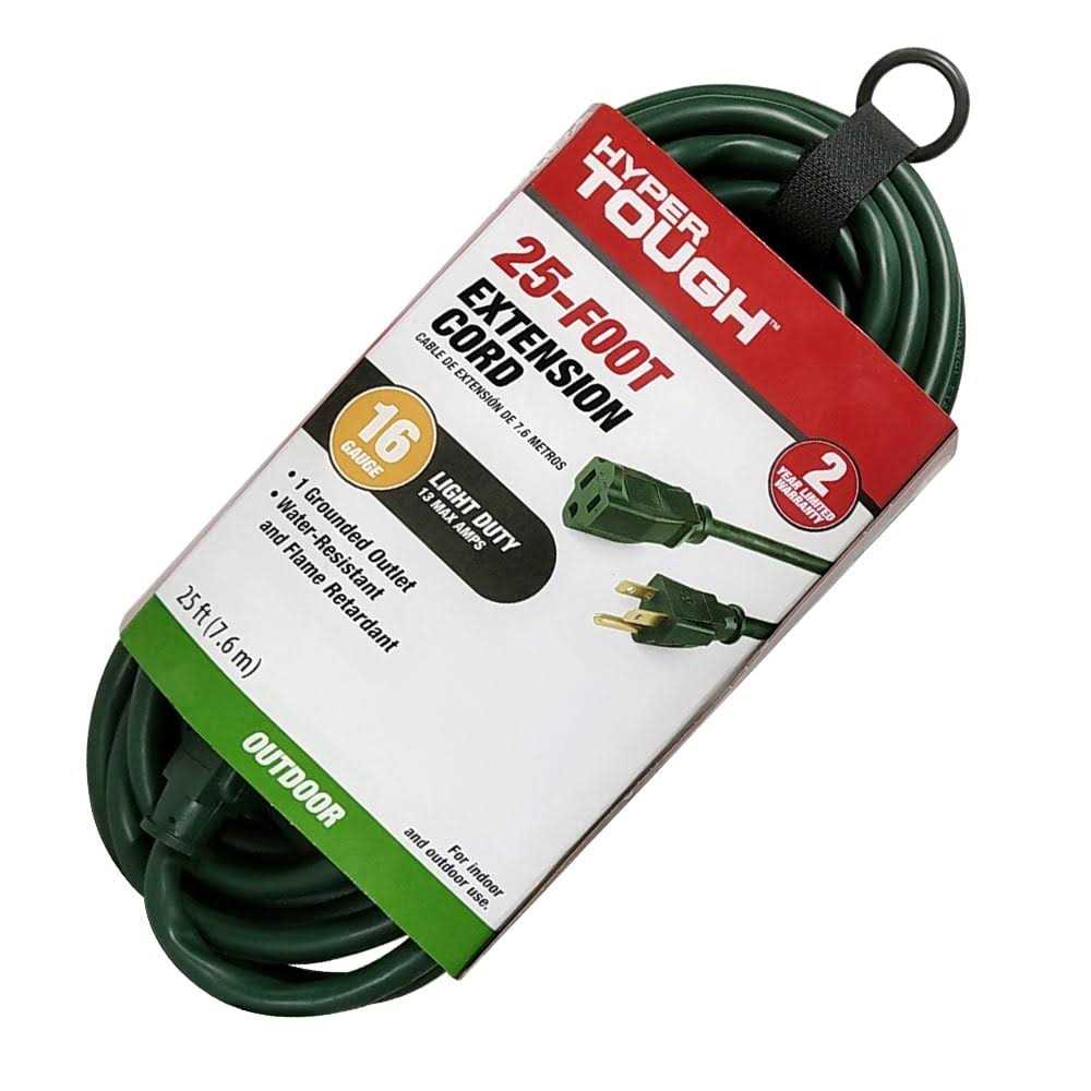 Hyper Tough 16awg 3 Prong Indoor 3-Outlet Extension Cord - Zenithce