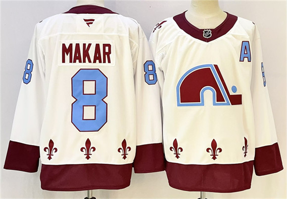 Colorado Avalanche #8 Cale Makar White 2024-25 With A Patch Stitched Jersey - Zenithce