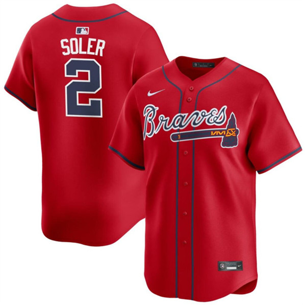 Atlanta Braves #2 Jorge Soler Red 2024 Alternate Limited Stitched Jersey - Zenithce