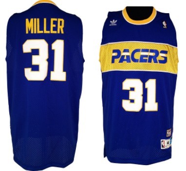 Indiana Pacers #31 Reggie Miller Hardwood Classic Swingman Blue Jersey - Zenithce