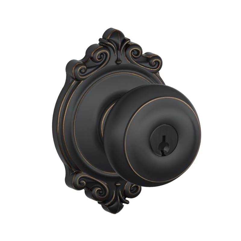 Schlage F40FLA619 Flair Privacy Lever - Zenithce