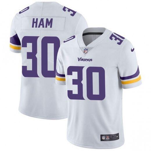 Minnesota Vikings #30 C.J. Ham White Vapor Untouchable Limited Stitched Jersey. - Zenithce