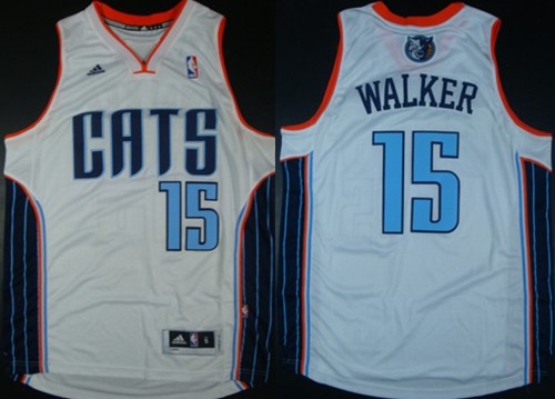 Charlotte Bobcats #15 Kemba Walker Revolution 30 Swingman White Jersey - Zenithce