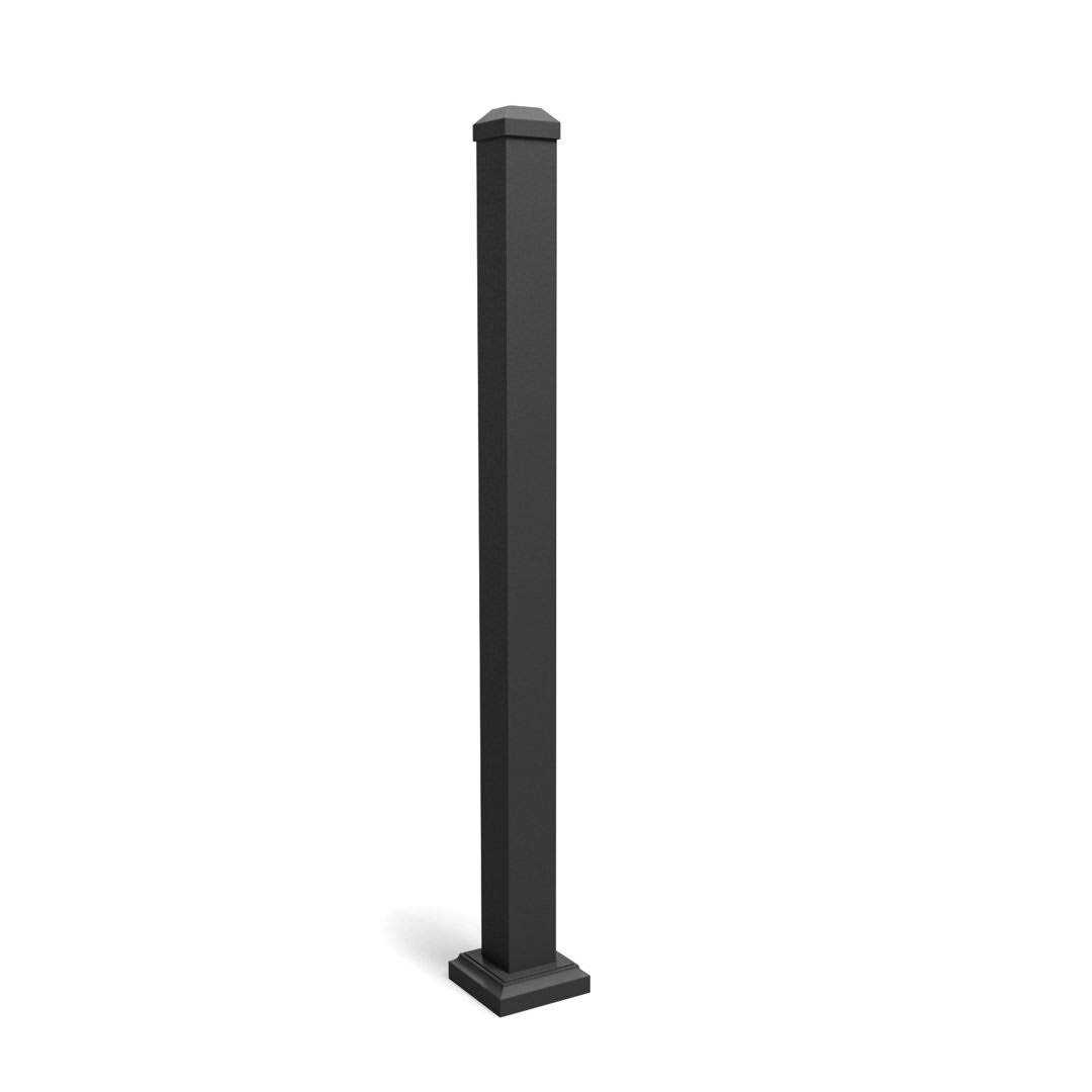 Ultra Max 2.5 in. x 2.5 in. x Textured Powder Coated Aluminum Deck Post Kit - Zenithce