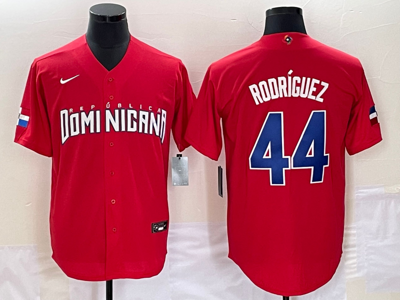 Dominican Republic #44 Julio Rodríguez 2023 Red World Classic Stitched Jersey - Zenithce