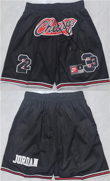 Chicago Bulls #23 Michael Jordan Black Shorts 001 (Run Small) - Zenithce