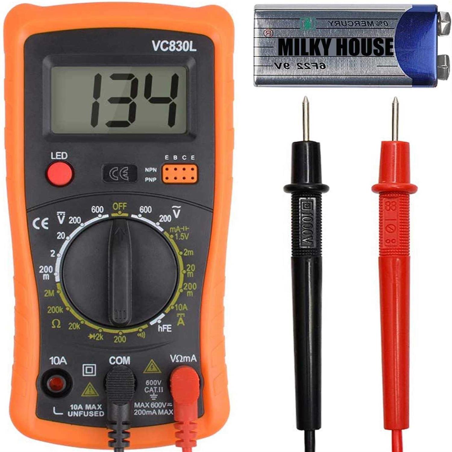 Digital Multimeter Multimeter with AC DC Voltmeter & Ohm Volt Amp Tester - Zenithce