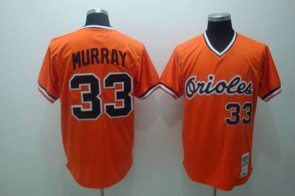 Mitchell And Ness Orioles #33 Eddie Murray Stitched Orange Throwback Jersey - Zenithce