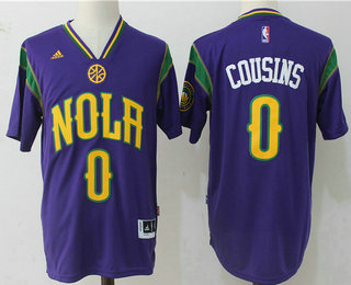 New Orleans Pelicans #0 DeMarcus Cousins Revolution 30 Swingman 2017 Purple Short-Sleeved Jersey - Zenithce