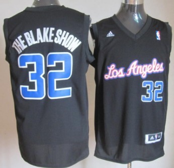 Los Angeles Clippers #32 The Blake Show Black With Blue Fashion Jersey - Zenithce