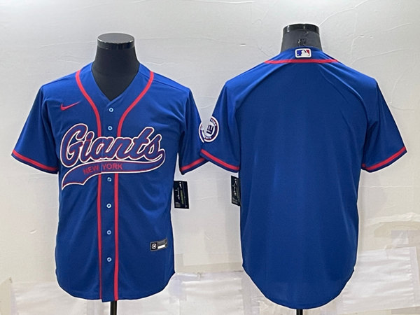 New York Giants Blank Blue Cool Base Stitched Baseball Jersey - Zenithce