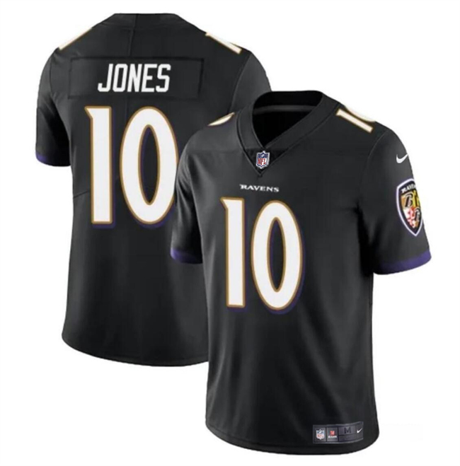 Baltimore Ravens #10 Emory Jones Black Vapor Limited Jersey - Zenithce