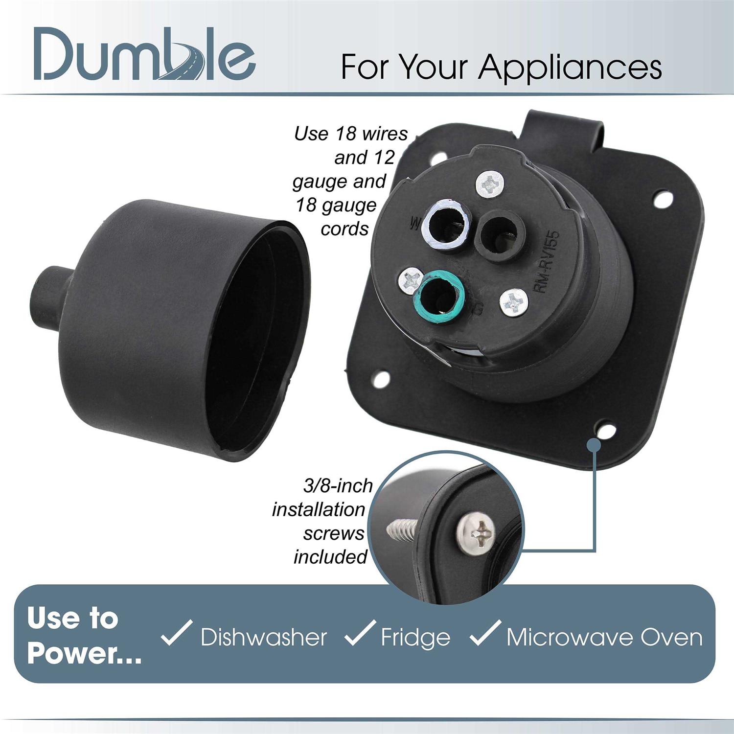 Dumble 30 AMP RV Power Cord with Twist Connector - Zenithce
